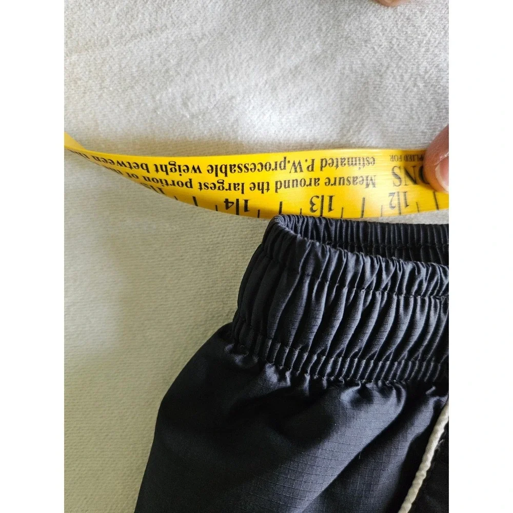 Nike Team Rugged Track Pants Womens L Black White Pipin‎ Zip Cuffs Vintage Y2K